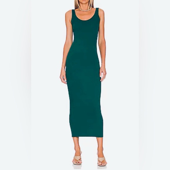MICHAEL STARS Maxi Dress, Side Slit, Pull-On, Color Green, Size Medium - Picture 1 of 12